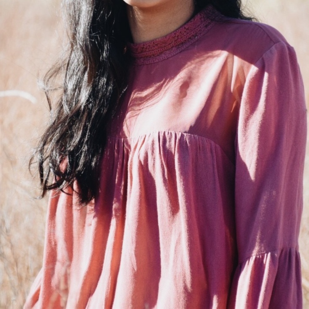 Sheer blush top